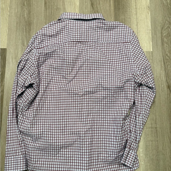 Tasso Elba Men's Red and White Checkered Shirt - Picture 4 of 4